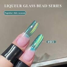 MIANEL 12ml 春季美甲水晶玻璃珠猫眼凝胶指甲油 2026 新款春季美白闪粉绿色猫眼指甲油蓝色美甲 UV灯高密度春季美甲 - 彩色 - 查看 18