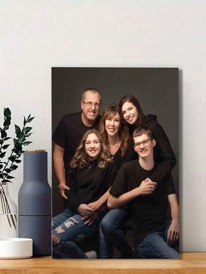 1pc Customizable Canvas Photo Frame, Can Print Photos, Custom Text & Images, Includes DIY Frame, Customized Canvas Wall Art Suitable For Bathroom, Bedroom, Office, Living Room, Made Of Polyester Fiber, Waterproof, Perfect Gift For Friends, Family, Girlfriend, Boyfriend, Father