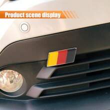 Front And Tailgate 3D Germany Flag Grille Emblem Badge - Car Front Grill Badge Sign Emblem Auto Bumper Fenders Decoration Sticker Decals Car Body Exterior Decor Accessories Germany Flag - 德國國旗 - 查看 6