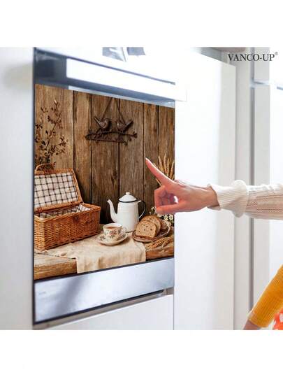 Tea Set & Picnic Wall Stickers, Outdoor Dining Theme, Rustic Chic Decor, Self-Adhesive For Kitchen Tiles & Living Room Wall Art. Suitable For Tea Brand Experience Stores, Boutique Hotel Breakfast Areas, Co-Working Lounge, Lifestyle Stores, Outdoor Themed Restaurants, Quick Atmosphere Transformation