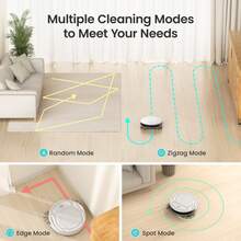 LEFANT M210(T) Robot Vacuum 3.1in Ultra Slim 11in Diameter Self-Charge 2200Pa Suction 120Mins Voice Control Pet Hair Carpet Precise Avoidance, Ideal For Cleaning Hard Floors In Kitchens And Living Rooms, White - 白色 - 查看 2