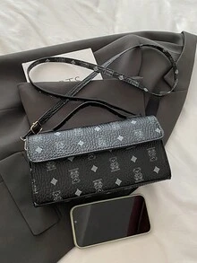 New Arrival High-Quality Bear Print Lightweight Luxury Casual Chic Shoulder Crossbody Bag - Black - View 7