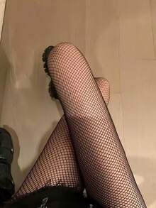 4 đôi quần tất lưới khoét lỗ kiểu Gothic dành cho nữ, thích hợp mặc hàng ngày. - màu đen - Xem 4