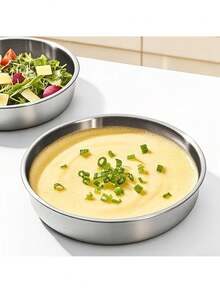 不锈钢蒸笼，多功能圆形蒸盘，适用于蒸蛋糕、包子、饺子，防滑边缘，可用于烤箱和洗碗机，厨房厨具 - 彩色 - 查看 3