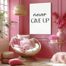 1pc Minimalist Inspirational Wall Art, Motivational Quote, Elegant And Beautiful Framed Wall Art, Wrapped Canvas Poster Vintage Prints, Yes - Minimalist, Typography, Minimalist, Modern Style, Birthday Party Decor, Decorative Wall Art For Living Room Bedroom Office, Hanging Hardware Included - Wrapped Framed Canvas, Vertical - 有框畫布 - 查看 7