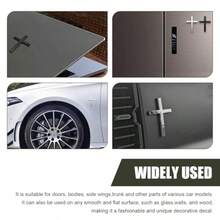 2 PCS Metal Jesus Cross Badge Stickers 2.5"*1.8" 3D Emblem Badge Decal Self Adhesive Car Body Fender Tail Scratch Covering Decorative Decal Universal Exterior Accessories For Cars Black - màu đen - Xem 6