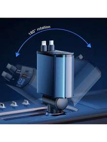 1个车载充电器，支持超快充电，可伸缩4合1点烟器车载充电器 - 黑色-C2 - 查看 4