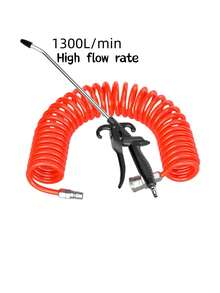 1pc Extra Long High Flow Air Blow Gun - Extended Air Hose, High Pressure Industrial & Household Air Nozzle, Durable PP Material, Suitable For Air Compressor Dusting, Black, Air Gun Accessory - Extended Version - View 5