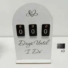 1pc "Our Wedding Countdown" Decoration, Wedding Decor, Bridal Gift, Wedding Planning Countdown - Style 1 - View 6