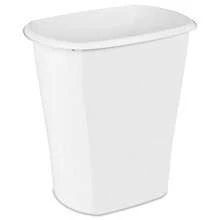 10 Gallon White Kitchen Trash Can Plastic Waste Bin Without Lid - 1 - 查看 1