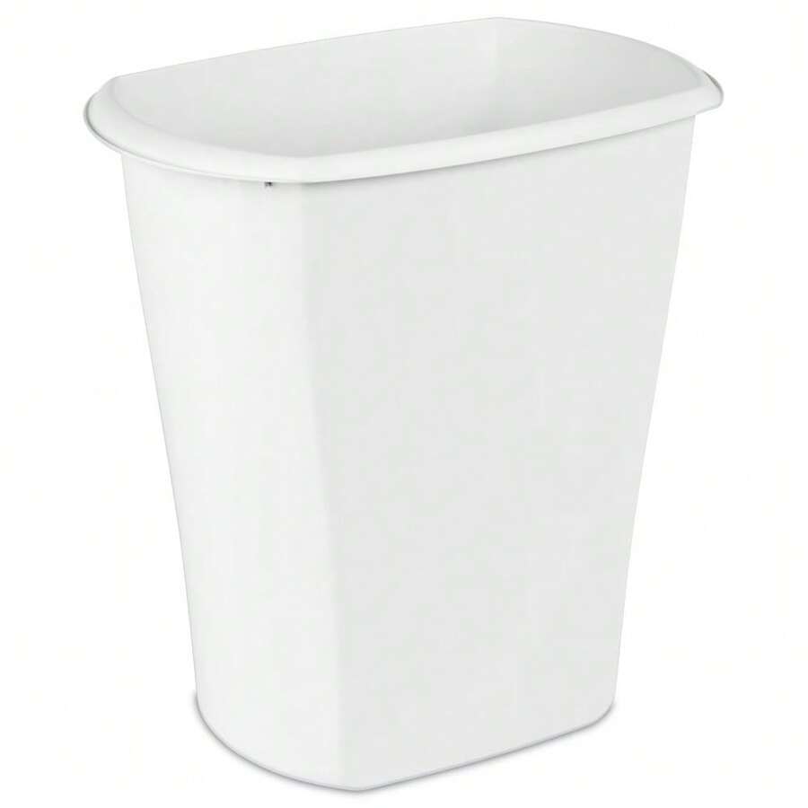 10 Gallon White Kitchen Trash Can Plastic Waste Bin Without Lid - 1 - 查看 1