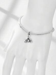 1pc Elegant 925 Sterling Silver Motorcycle Pendant, Suitable As Birthday Gift For Men And Women - Silver - View 5