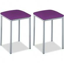 Astimesa - Tabourets de cuisine rembourrés - Structure solide et ferme - Structure couleur aluminium et siè - Couleur du siè: orange. Contenu : 2 unités. Dimensions : 35 x 35 x 45 DX5M - Berenjena - Voir 12