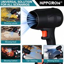 Hippcron Cordless Lithium Battery Handheld Leaf Blower With Strong Airflow, Includes 2 Batteries - Two Batteries - View 4