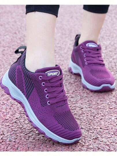 Zapatillas Deportivas Casuales para Mujer Suela Gruesa Mejorada con Cordones Estilo Moderno Transpirables Cómodas Livianas Versátiles con Diseño Ortopédico Huecos Ideal para Caminar Entrenamiento y Uso Diario Adecuadas para Todas las Estaciones