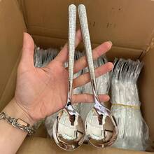 Conjunto de 2/10 Colheres de Aço Inoxidável Martelado, Resistente à Ferrugem e Durável, Adequado para Culinária Coreana e Ocidental, Design Ergonômico, Utensílios de Cozinha Duradouros - Prata - Visão 12