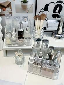 多功能化妆品收纳盒，透明塑料化妆品整理盒，防水化妆品收纳容器，适用于浴室柜、卧室、梳妆台、茶几收纳，家居装饰，浴室配件，桌面收纳 - 彩色 - 查看 5