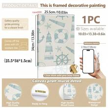 1幅帆布墙画 - 婴儿用品儿童房装饰画，蓝色调儿童房艺术品，带框婴儿房墙画，完美适用于游戏室装饰、婴儿房装饰、育儿室装饰、幼儿园装饰、男孩房装饰、女孩卧室装饰 - 彩色 - 查看 36