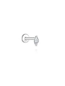 1Pc 925 Sterling Silver Moissanite Classic Horse'S Eye Multiple Sizes Stud Earring Hypoallergenic Pure Silver Flat Back Cartilage Helix Piercing Suitable For Women'S Daily Wear, Parties, Wedding, And Banquet Occasions - Silver - View 15