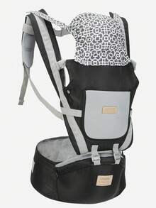 Multifunctional Baby Carrier With Hip Seat, Front Carry, Lightweight And Suitable For All Seasons - Black - View 7