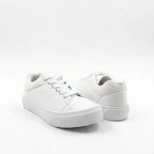 Unisex Casual Sneakers With Traditional Lacing And Timeless Style - 白色 - 查看 6