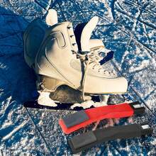 2 piezas Afilador de patines de hielo, Afilador de cuchillas de patines de hielo, Afilador de patines de hockey, Herramienta de afilado de cuchillas de patines de hielo, Afilador de cuchillas de patines de hockey, Accesorios de hockey para patines de hockey - Multicolor - Ver 1