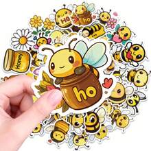 优雅正念格言贴纸系列 - 手写和印刷的“无反应，唯有意图”贴纸，适用于水瓶、计划本和个人文具。 - 彩色 - 查看 6