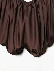 Áo hai dây xếp ly bằng satin gợi cảm, thời trang nữ mùa hè DEEKA. - Cà phê nâu - Xem 11