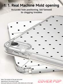 波点图案极简主义9.7/10.2/10.5/10.9/12.9英寸/Pro 11平板电脑保护套，适用于第十代Galaxy Tab S6 Lite 10.4英寸、Kindle Paperwhite第十二代（2024年款）、Kindle（第十一代至2024年款），柔软防震，支持智能睡眠/唤醒，Y型折叠支架，多角度观看。 - 彩色 - 查看 6