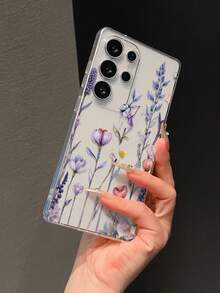 1 ốp lưng điện thoại TPU trong suốt chống sốc, phủ toàn màn hình, in họa tiết hoa tua rua màu tím bằng công nghệ UV, tương thích với các dòng máy Apple 7/8/7 Plus/8 Plus/X/XS/XR/XS Max/11/11 Pro/11 Pro Max/12/12 Pro/12 Pro Max/12 Mini/13/13 Pro/13 Pro Max/13 Mini/14/14 Pro/14 Pro Max/14 Plus/15/15 Pro/15 Pro Max/15 Plus/16/16 Pro/16 Pro Max/16 Plus/17/17 Pro/17 Pro Max/Air, Galaxy, Honor 400, 400 Pro, 500, 500 Pro - Nhiều màu - Xem 9