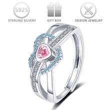1pc 925 Silver Heart Shaped Zirconia Adjustable Ring, Elegant Quality Design Suitable For Daily Casual, Party, Wedding, Engagement, Valentine's Day, Birthday Gift For Women - Silver - View 13