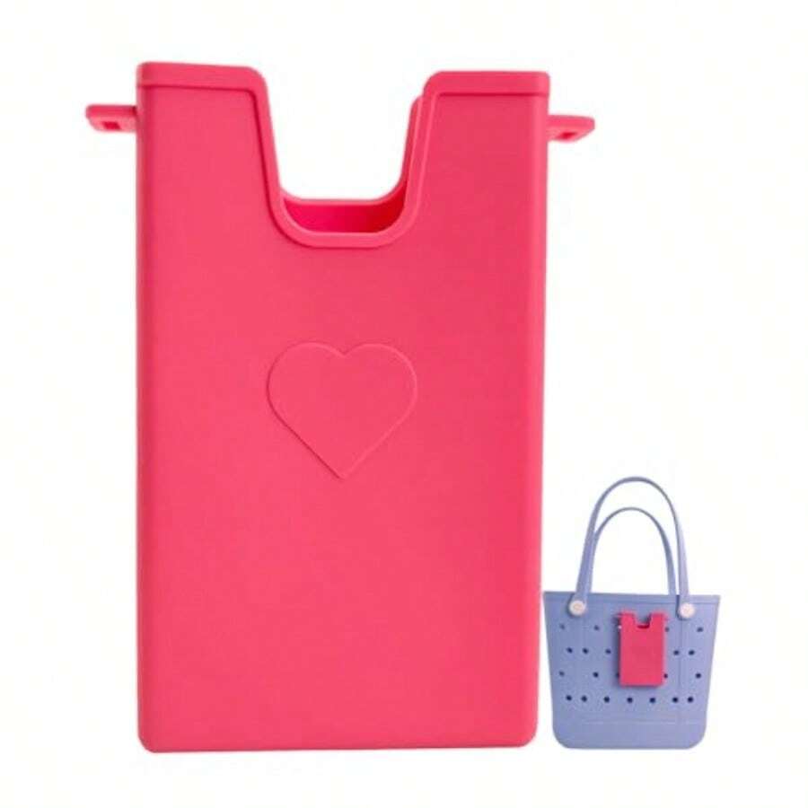 Pink Soft Silicone Cell Phone Holder For Bogg Bags Fits All Phones Portable And Secure Design For Large And Medium Bags - Hồng - Xem 1