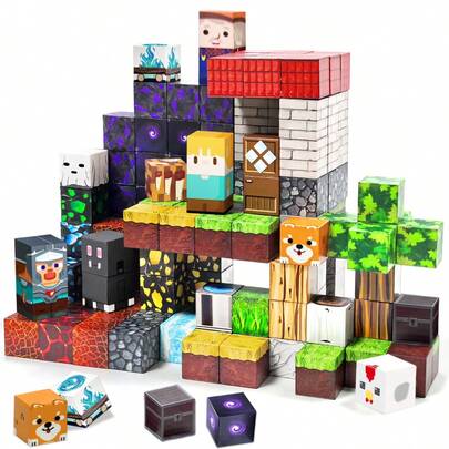 Bộ xếp hình nam châm Forest Gate (150-500 mảnh), món quà Giáng sinh lý tưởng cho trẻ em, nhiều kích cỡ, đồ chơi xây dựng cảnh tượng kỳ diệu và trò chơi phiêu lưu dành cho trẻ em từ 3 tuổi trở lên.