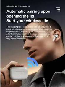 无线耳机，具备深度主动降噪功能，兼容安卓和iOS系统，高保真音质，超低延迟，无缝音视频同步，超长续航 - 白色 - 查看 7