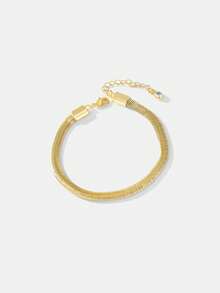 Charm-In 1 chiếc vòng tay hình xương rắn, đính đá Zirconia lấp lánh, thanh lịch và đa năng, phù hợp để đeo hàng ngày hoặc trong các buổi tụ họp, là món quà ngày lễ tuyệt vời. - Vàng - Xem 8