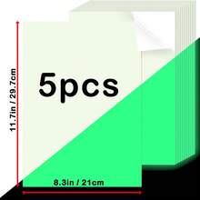 Glow Dark Printable Vinyl A4, 5 Sheets For Inkjet Printers, Luminous Self-Adhesive Paper, Night Safety & Creative DIY Pack: 5 Sheets A4 Inkjet Glow Sticker Paper, Illuminate Your Projects After Dark - A4 5 SHEETS - View 10