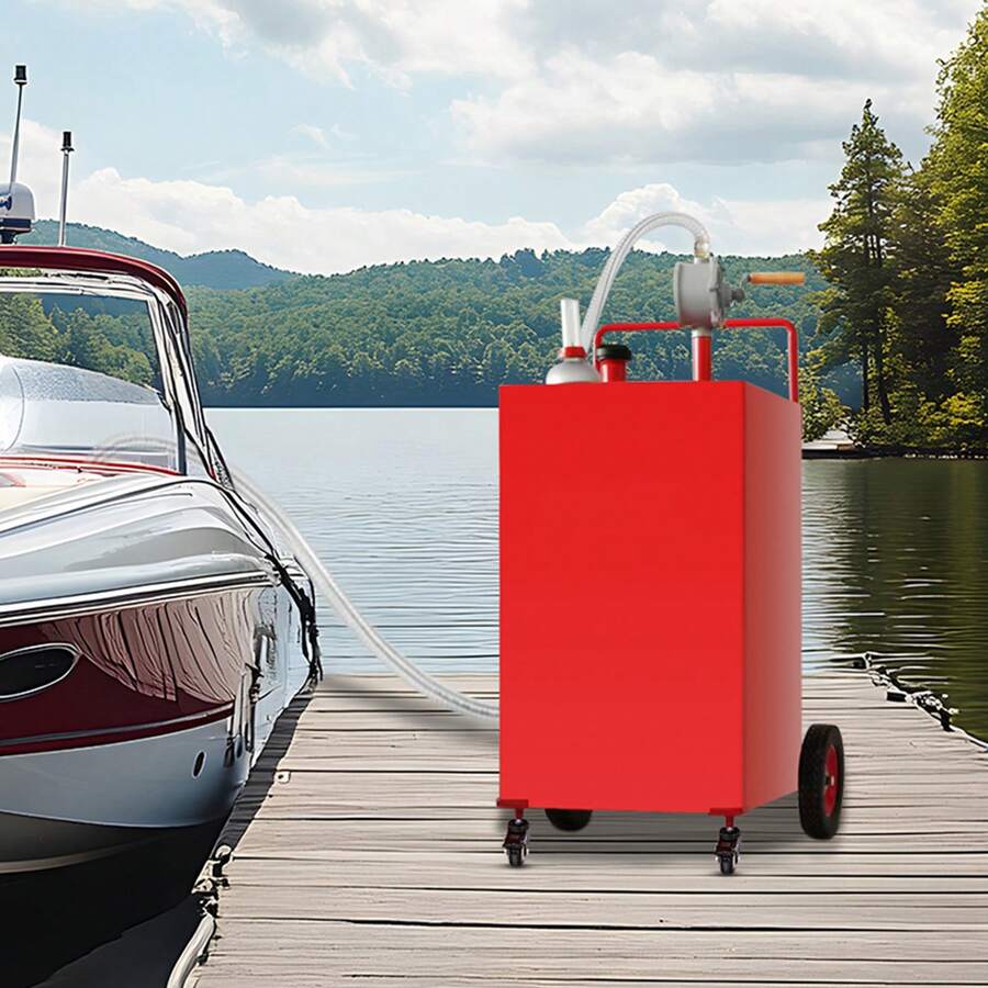 Réservoir/Boîte d'essence - 30 Gallonen (environ 114 litres), 4 Räder, Rot - Voir 1