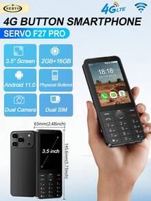 SERVO F27 PRO 键盘智能手机，Android 11.0 操作系统，2GB+16GB，3.5 英寸屏幕，快速拨号，WIFI 4G LTE 触摸屏智能手机 - 黑色 - 查看 13