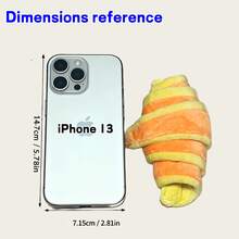 Juguete realista para perros en forma de baguette y croissant | 2 en 1: búsqueda de tesoros con chirrido + entrenamiento de olfato | Alivio de ansiedad por separación para perros pequeños/medianos | Juguete para masticar, sin necesidad de batería - Amarillo - Ver 6