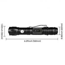1 SET Rechargeable Green Laser Tactical Flashlight With 2PCS 18650 Battery, Durable Aluminum Body, Green Light Engineering Indicator Pen For Indoor Teaching, Night Observation, Research Pedants & Outdoor Activities, Ideal For Camping, Hunting - Black - View 3