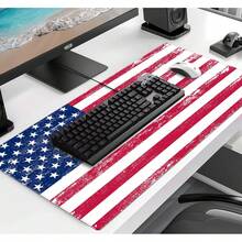 American Flag Extended Mouse Pad, Laptop Pad, Waterproof, Non Slip, Gaming Office And Home Stitching Edge Table Pad - Rectangle - View 2