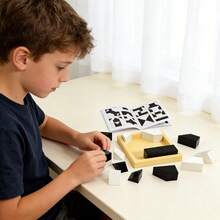 Juego de bloques ocultos de 120 niveles en blanco y negro, que mejora la lógica y el pensamiento espacial de los niños, juego interactivo de mesa - Multicolor - Ver 5