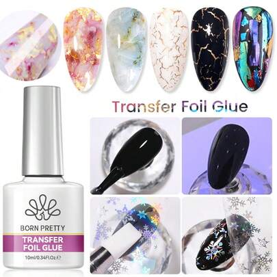  BORN PRETTY 10ml Transfer Foil Gel Nail Polish Adhesive Sticker Nail Glue Soak Off UV Printing Gel Varnish Nail Art Manicure Gel