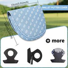 1 Compatible DF3 Putter Golf Putter Head Cover - Printing Style With Putter Adapted PU And Cushioned Lputer, Magnetic Closure, Scratch-Resistant, Compatible With Putter Accessories - Multicolor - View 9