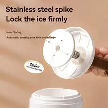 Procesador manual de bebidas frías, trituradora de hielo portátil pequeña, máquina de hielo rallado accionada manualmente para el hogar - Multicolor - Ver 10