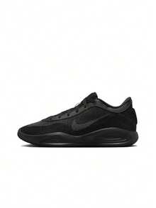 Nike G.T. Hustle 舒适轻便低帮篮球鞋，男女通用，黑色 - 黑色 - 查看 16