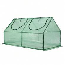 Aoodor 4 Ft. X 2 Ft. X 2 Ft. Mini Greenhouse With 2 Zipper Doors, Water Resistant UV Protected For Flowers, Vegetables And Herbs - màu xanh lá - Xem 2