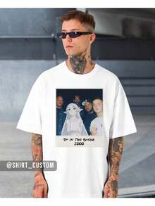 Sousou No Frieren Elfa Meme Rappers Gangster Anime Streetwear Otaku Aesthetic T-Shirt - trắng - Xem 2