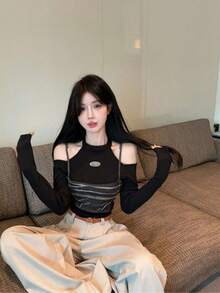 Women Tops - Black - View 5