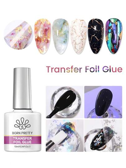  BORN PRETTY 10ml Transferfolie Gel Nagellack Klebestreifen Nagelkleber Abweichbar UV Druckgel Lack Nagelkunst Maniküre Gel